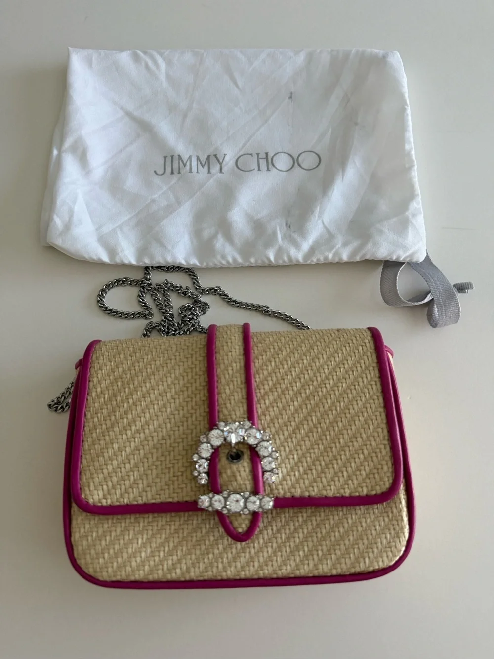 Jimmy Choo Raffia Crossbody Bag